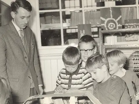 In a class, 1950s/60s.